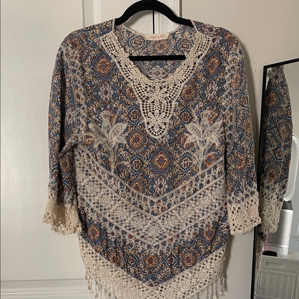 Bohemian Lace Trim Top